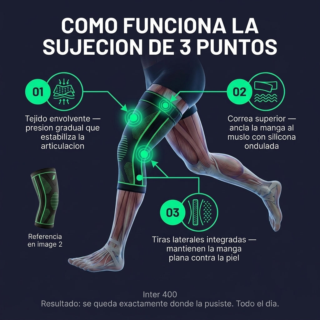 Rodillera Larga De Compresión De Rodilla - id22905 — vista 4
